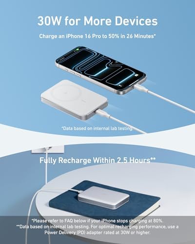 Anker MagGo Power Bank, 10,000mAh Qi2-Certified 15W Portable Charger - Image 6
