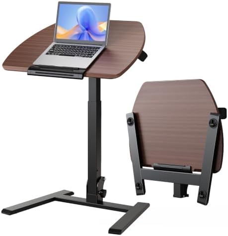 ROMOON Folding Standing Desk with Wheels: No-Assembly, Height Adjustable by ROMOON