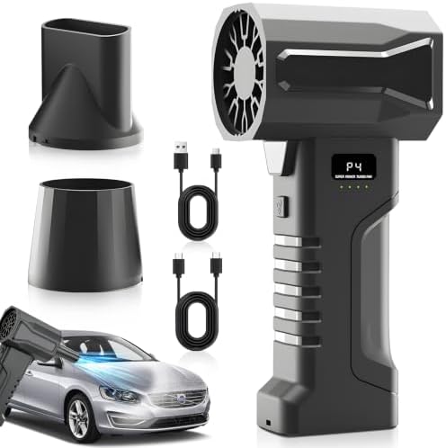 BOLYDOOM Cordless Leaf Blower 300,000RPM Handheld Air Blower with 20000mAh Battery, Powerful Turbo 5 Speeds, LED Lights, Lightweight Portable Blower for Lawn Care Patio Garage Cleaning. by Unknown