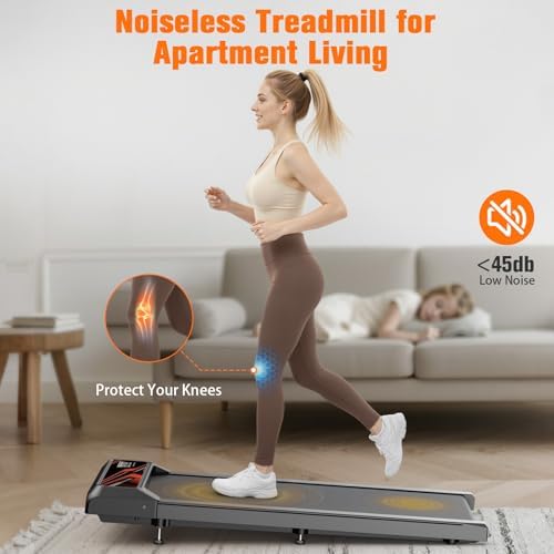 HOELLL Walking Treadmill Pad with 5% Adjustable Incline and APP Sync, Small Compact Under Desk Treadmills for Home and Office with Remote Control and LED Display, 2.5HP - Image 5