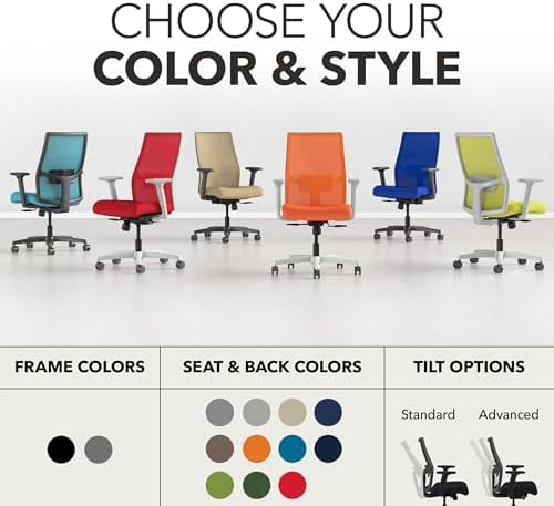 HON Ignition 2.0 Ergonomic Office Chair, Lumbar Support, Salamander - Image 5