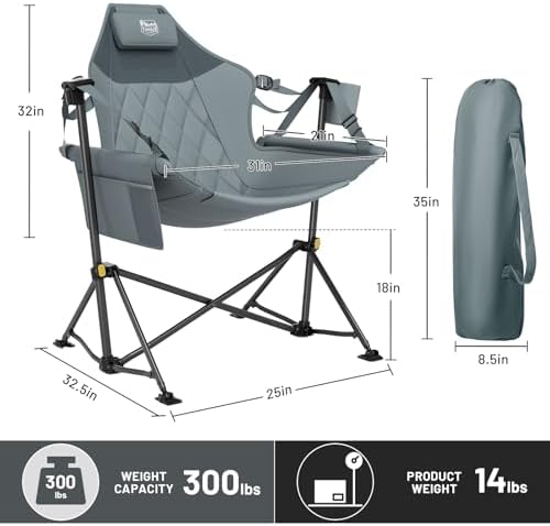 Timber Ridge Hammock Camping Chair, Portable Oversized Swinging Camp Chairs - Image 3