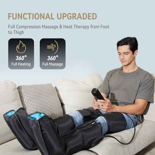 FIT KING Leg Compression Massager with Heat for Circulation and Pain Relief - Image 2