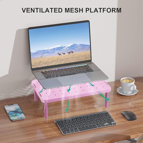 WALI Computer Monitor Stand for Desk, Adjustable Laptop Riser, up to 44 lbs - Image 5