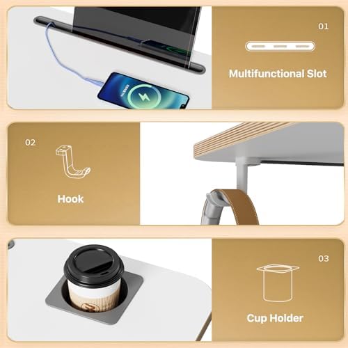 28 inch Mobile Rolling Standing Desk Height Adjustable with Wheels - Image 4