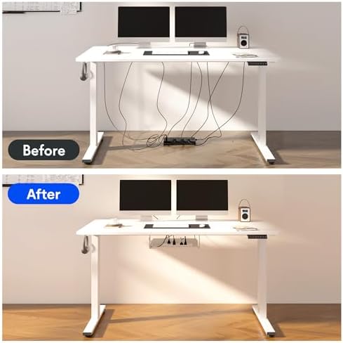 FLEXISPOT EN2 55"x28" Whole-Piece Standing Desk with Power Strip - Image 6
