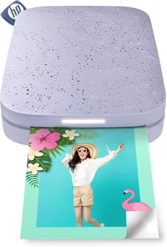 HP Sprocket Portable 2x3" Instant Photo Printer (Lilac) with HP Sprocket 2x3" Premium Zink Sticky Back Photo Paper (50 Sheets) - Image 2