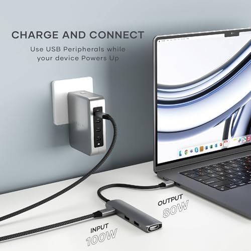 Satechi 4-in-1 USB-C Hub, 4K/60Hz HDMI, 100W PD Charging, Space Gray - Image 4