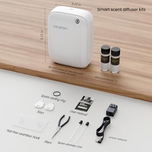 Waterless Essential Oil Diffuser,(2 * 50ml Fragrances Included) 3000 Sq.Ft Coverage 400 ml Large Capacity Hotel Scent Diffuser,Cold Air Tech, App & Button Control,Scent Diffusers for Home Large Room - Image 6