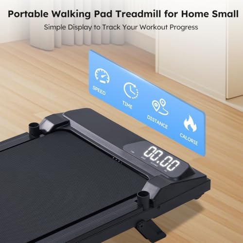 Portable Walking Pads Treadmill with Handle Bar Incline for Home Small - Image 3