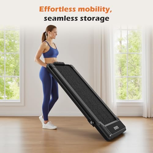 Sweetcrispy Walking Pad Treadmill for Home Office, Compact Quite Under-Desk Treadmills with Adjustable Speed and Remote Control, Portable & Slim Design for Workouts Fitness - Image 6