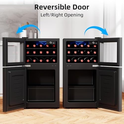 Antarctic Star 2.6 Cu. Ft Compact Beverage Refrigerator with Freezer, Mini Fridge, Adjustable Temp, Reversible Door, LED Light for Home Office Bar Bedroom - Image 5