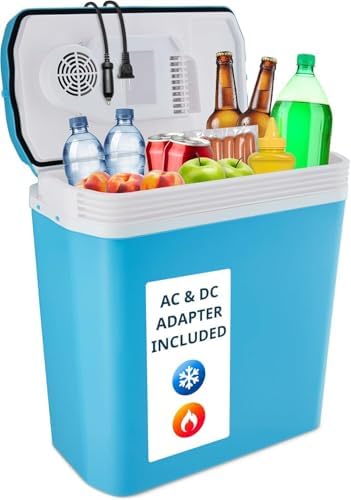 Ivation Electric Cooler & Warmer, Portable Thermoelectric Fridge w/Handle by Ivation