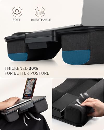 SAIJI Laptop Lap Desk, Portable Laptop Desk for Bed Fits Up to 17" Laptops - Image 4