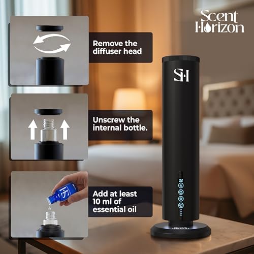 Rechargeable Waterless Diffuser, 1100 SqFt, Set 3 Diffuser Oil - Image 6