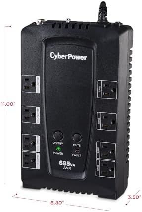 CyberPower CP685AVRG AVR UPS Battery Backup and Surge Protector - Image 5