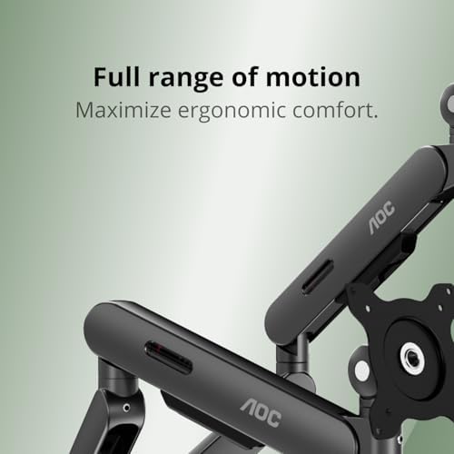 AOC Dual Monitor Stand Arm Desk Mount for 17-34 Inch Monitors, AM420G - Image 6