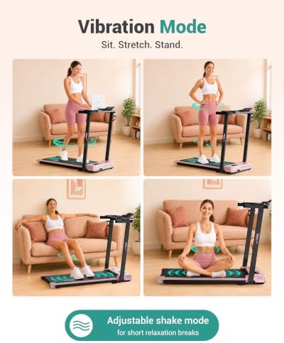 Walking Pad with Vibration Plates, 3 in 1 Walking Vibration Pad, Walking Pad with Incline, Under Desk Walking Pad with Remote Control and LED Display for Home Small Space - Image 3