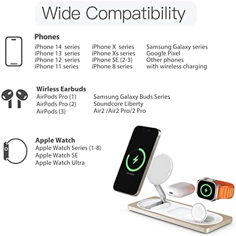 PETINO 3 in 1 Wireless Charging Station for Apple Devices with MagSafe - Image 6