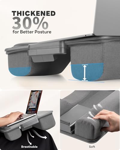 SAIJI Lap Desk with Cushion, Computer Laptop Stand, Lap Laptop Table - Image 5