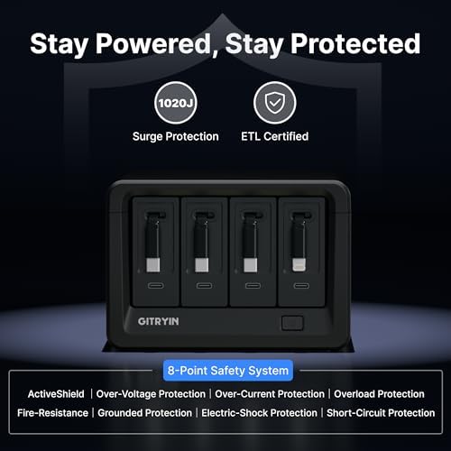 Gitryin 12-in-1 Desktop Charging Station, 160W USB Retractable GaN Charger - Image 6