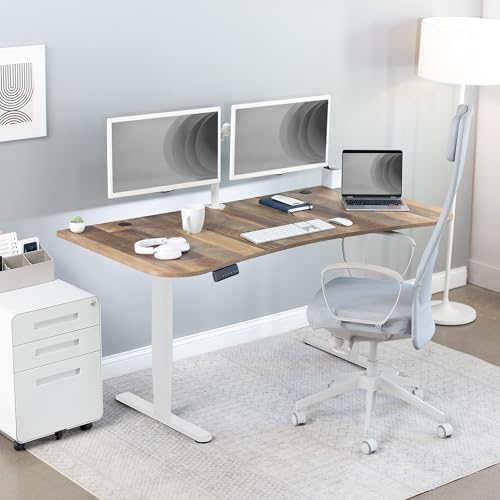 VIVO Reclaimed Wood 63 x 32 in Standing Desk, DESK-KIT-2W1P - Image 2
