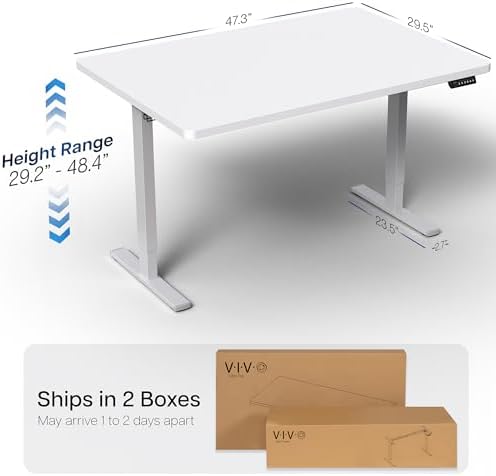 VIVO White 48 x 30 in Standing Desk, DESK-KIT-1G5W - Image 3