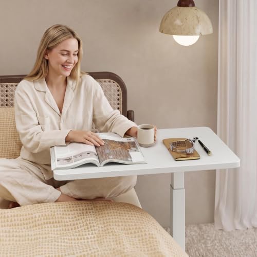 ROMOON Over Bed Table with Wheels, Height Adjustable Hospital Bedside Table - Image 2