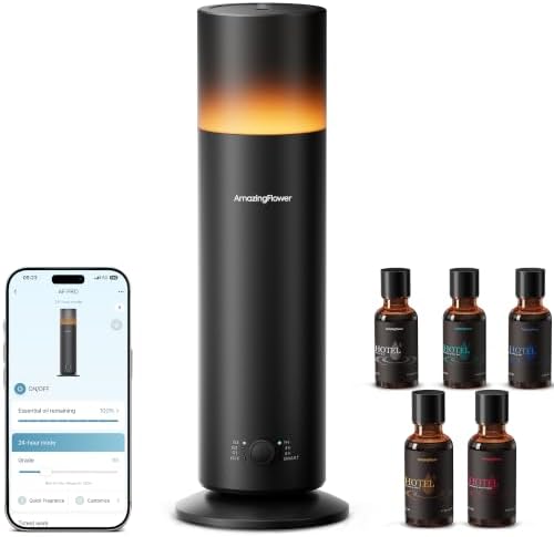 Waterless Essential Oil Diffuser with 5 x 20mL Hotel Scent Fragrance Oils by AMAZINGFLOWER