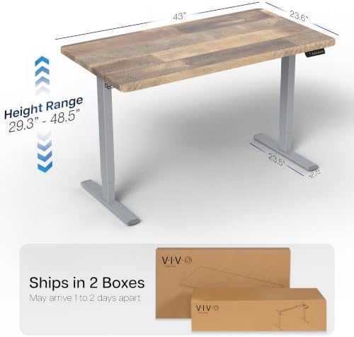 VIVO Reclaimed Wood 43 x 24 in Standing Desk, DESK-KIT-1G4P - Image 3