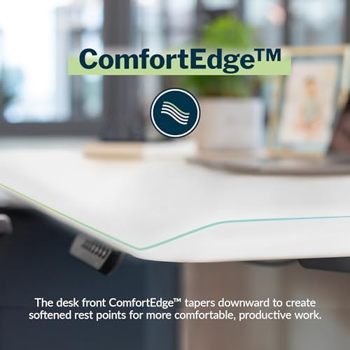 Vari ComfortEdge Electric Standing Desk – 48x30 – White/Silver - Image 2