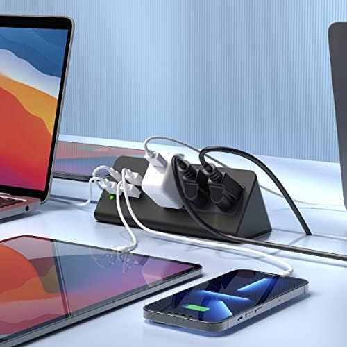 Nightstand Edge Mount Power Strip with USB-C Ports Tabletop Desk Clamp Power Sockets with 3 AC Outlets &4 Fast Charging USB Ports for Home Office Hotel and Dormitory - Image 4