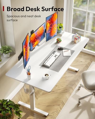 SANODESK 63''x32'' Large Electric Computer Height Adjustable Standing Desk - Image 5