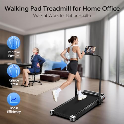Walking Pad Treadmill for Home - 3.0HP Tread Mills with with 9% Incline, Compact Walk Pad Running MachineIndoor Foldable for Small Spaces Under Desk Office - Image 4