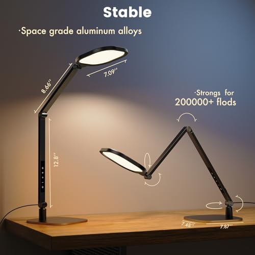 LitONES Desk Lamp for Home Office, Tall Computer Ring Light with CRI 97.8 - Image 5