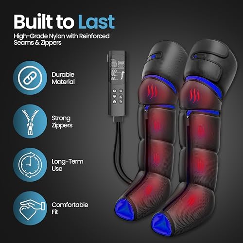 Leg Massager with Heat for Feet, Calves & Thighs, Air Compression - Image 5