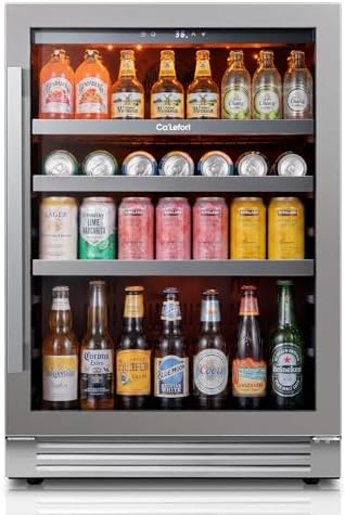 Ca'Lefort 24'' Beverage Refrigerator, 180 Can Beverage Fridge Under Counter by CaLefort