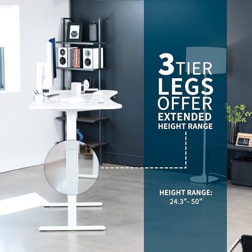 VIVO White 63 x 32 in Standing Desk, DESK-KIT-2W1W - Image 5