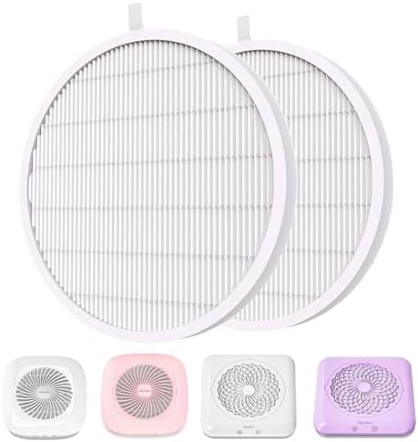 MelodySusie Nail Dust Collector Replacement Filter 2 Pack, Reusable Dust Filter for MelosySusie Vacuum Fan Dust Collector Extractor Electric Dust Suction Machine by MelodySusie