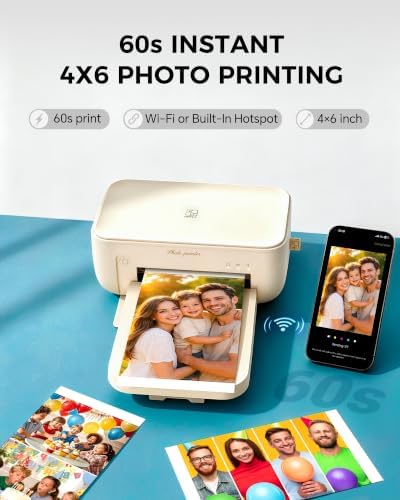 HPRT Photo Printer 4x6 with 108 Sheets Photo Paper & 2 Ribbons - Image 6