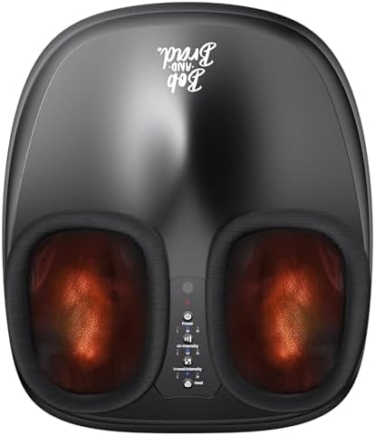BOB AND BRAD Foot Massager with Heat, Shiatsu Deep Kneading & Air Compression for Plantar Fasciitis, FSA Eletric Feet Massager Machine, Fits US Size 12, HSA Eligible by BOBANDBRAD