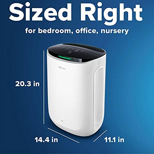 Filtrete Smart Air Purifier & Air Quality Monitor Medium Rooms, up to 150 sqft, Alexa enabled, Wi-Fi Simple Setup, True HEPA Filter for Allergens, Dust, Bacteria, & Viruses, Alexa smart reorders - Image 2