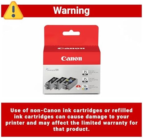 Canon PGI-35/CLI-36 2 Genuine Black and Color Value Pack Compatible to iP100, iP110, TR150 and TR160 Printers - Image 3