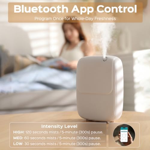 Waterless Essential Oil Diffuser — 3000sq.ft Smart Scent Air Machine with Cold Air Tech, App+Panel Control for Large Home Office Hotel Spa, Wall Mount 400ml (White) - Image 2