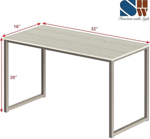 SHW Mission 32-Inch Home Office Computer Desk, Maple - Image 3