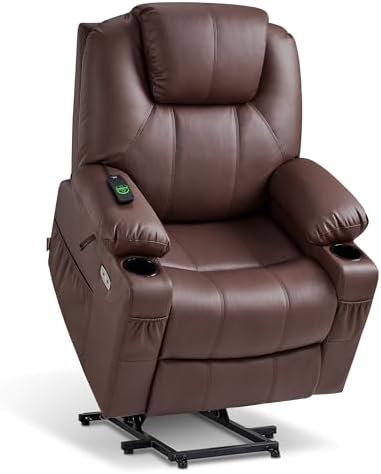 MCombo Power Lift Recliner Chair for Elderly 7040(Medium, Light Brown) by MCombo