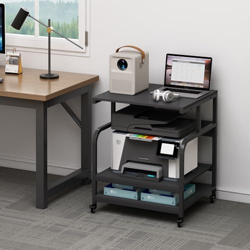 Fannova 25.6"x23.6" Extra Large Printer Stand with Adjustable Storage Shelf - Image 6