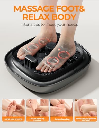 Foot Spa with Heat & Massage, Collapsible Foot Bath with Bubbles - Image 3
