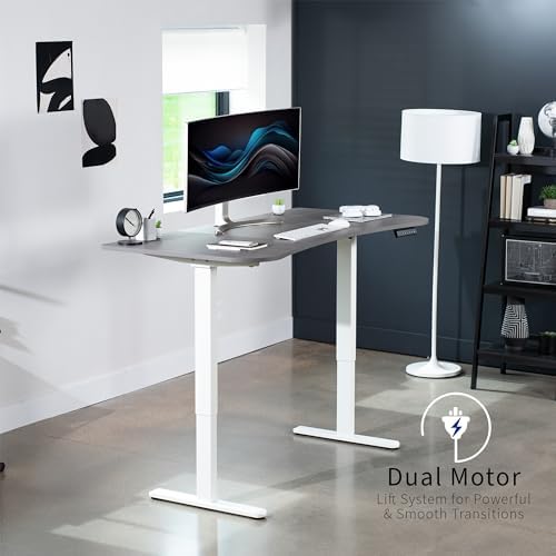 VIVO Dark Gray 60 x 24 in Standing Desk, DESK-KIT-E2W1G - Image 3