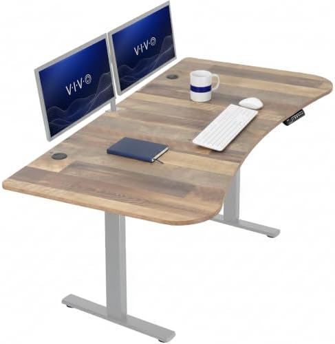 VIVO Reclaimed Wood 63 x 32 in Standing Desk, DESK-KIT-1G1P by VIVO